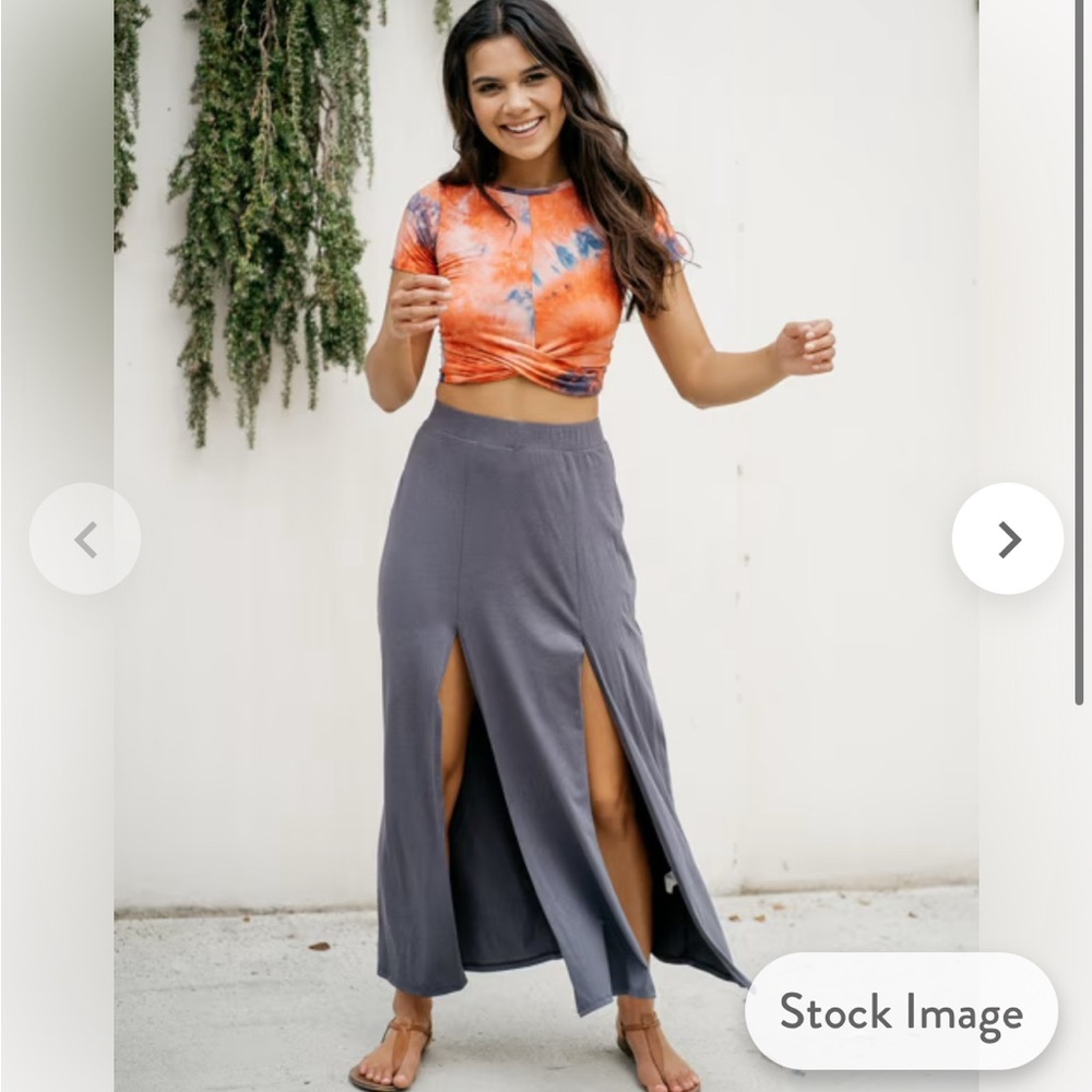 Gray Sozy Maxi Skirt
